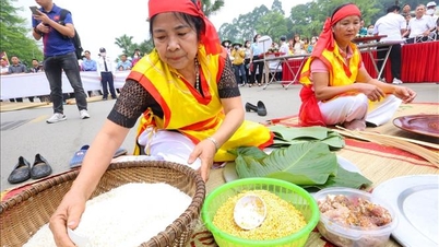 Sôi nổi hội thi gói, nấu bánh chưng và giã bánh giầy tỉnh Phú Thọ lần thứ X