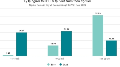 The age of Vietnamese people taking IELTS test is getting younger and younger