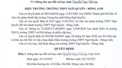 Phụ huynh có ý kiến, nhà trường quyết định "dừng đào tạo" với học sinh