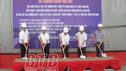 ខ្សែបញ្ជូន 110kV Long Boi - Kien Xuong បានចាប់ផ្តើមហើយ។