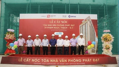 Phát Đạt tổ chức nghi thức cất nóc toà nhà văn phòng