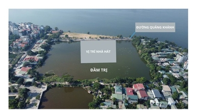 ការបិទទីតាំង និងរូបរាងរបស់រោងមហោស្រព 10,000 ពាន់លានដុង នៅជិតបឹងខាងលិច