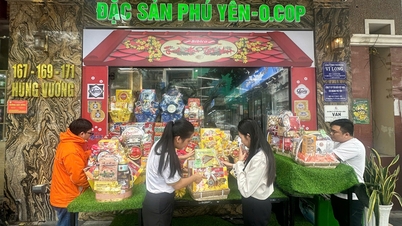 Buntes Bild von OCOP-Produkten auf dem Tet-Markt