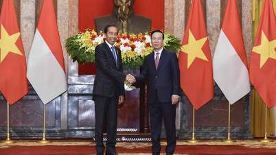 21-កាំភ្លើងគោរពស្វាគមន៍ប្រធានាធិបតីឥណ្ឌូនេស៊ីមកបំពេញទស្សនកិច្ចផ្លូវរដ្ឋនៅវៀតណាម