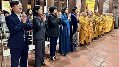 Offering incense and praying for the dead in memory of compatriots and heroic martyrs who sacrificed their lives to protect Hanoi