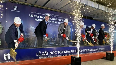 Masterise Group បានឡើងកំពូលអគារ Marina Central Tower ជាផ្លូវការហើយ។