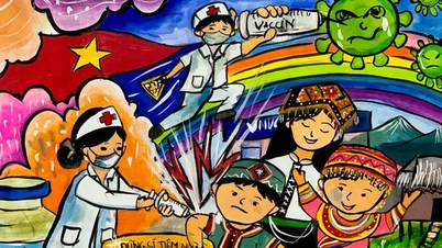 Tens of thousands of children participate in drawing vaccine heroes with emotional messages