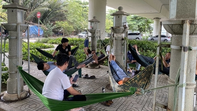 លាក់ខ្លួនពីកំដៅនៅក្រោមស្ពាន