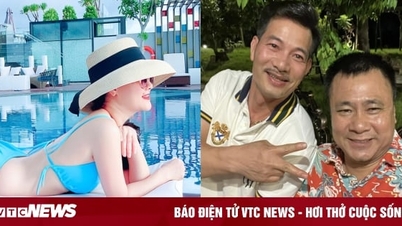 Van Dung shows off bikini photos, Xuan Bac's brother rarely appears