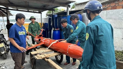 Thiết bị giống máy bay không người lái trôi vào bờ biển Quảng Ngãi