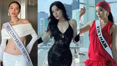 Ky Duyen prefers tight-fitting clothes, showing off her sexy figure at Miss Universe 2024