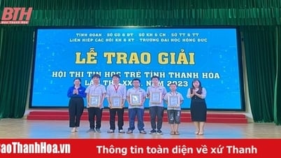 5 thí sinh giành giải nhất Hội thi tin học trẻ năm 2023