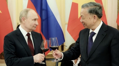 Chủ tịch nước Tô Lâm chủ trì tiệc chiêu đãi Tổng thống Nga Vladimir Putin