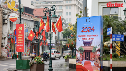 Hà Nội rợp màu cờ hoa mừng Đảng mừng Xuân, đón Tết Nguyên đán 2024