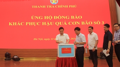 Thanh tra Chính phủ quyên góp ủng hộ đồng bào chịu ảnh hưởng bão số 3