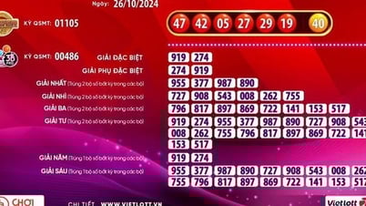 Một vé số Vietlott trúng giải Jackpot 1 trị giá hàng trăm tỉ đồng