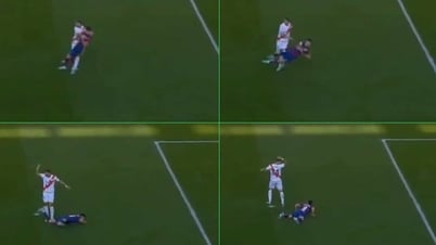 Lewandowski ត្រូវ​បាន​ចំបាប់​ដល់​ដី​ក្នុង​តំបន់​ពិន័យ