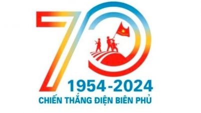 โลโก้โฆษณาชวนเชื่อฉลองครบรอบ 70 ปีแห่งชัยชนะเดียนเบียนฟู