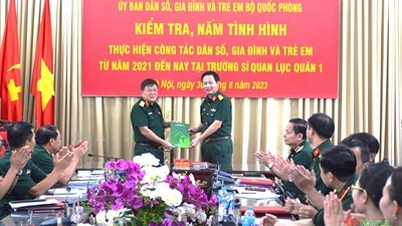 The Committee for Population, Family and Children of the Ministry of National Defense inspected and grasped the situation at Army Officer School 1.