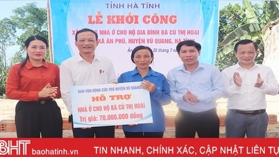 Khởi công xây nhà ở kiên cố cho hộ có hoàn cảnh khó khăn ở Vũ Quang