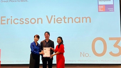 ក្រុមហ៊ុន Ericsson Vietnam ទទួលបានកិត្តិយសនៅក្នុង Top 10 កន្លែងធ្វើការល្អបំផុតនៅក្នុងប្រទេសវៀតណាម