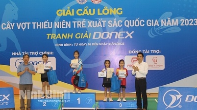 Bế mạc Giải Cầu lông các cây vợt thiếu niên trẻ xuất sắc quốc gia năm 2023