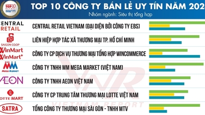របាយការណ៍របស់វៀតណាមបានប្រកាសក្រុមហ៊ុនលក់រាយដ៏ល្បីល្បាញទាំង 10 ក្នុងឆ្នាំ 2024