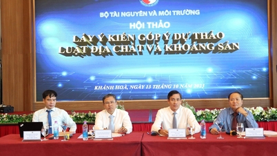 Deputy Minister of Natural Resources and Environment Tran Quy Kien chaired the 3rd Workshop to collect comments on the Draft Law on Geology and Minerals.