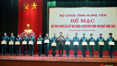 Hung Yen Provincial Military Command closed the sports festival to evaluate the results of militia and self-defense training.