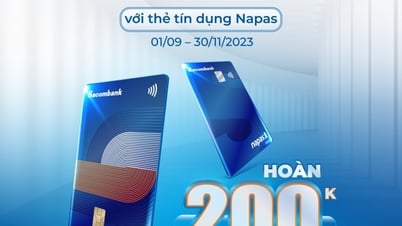 Hoàn ngay 200.000 đồng khi mở và chi tiêu thanh toán bằng thẻ tín dụng nội địa Napas Sacombank