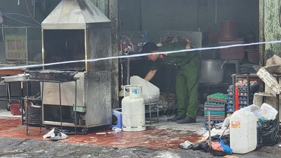 Gas leak causes fire, two people burned