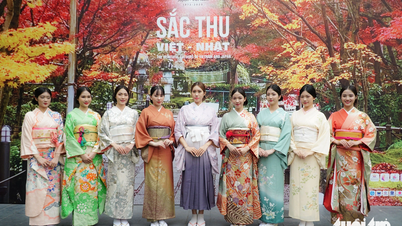 Sắc thu Việt - Nhật: Duyên dáng áo dài Việt Nam và kimono Nhật Bản