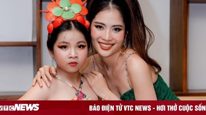 Á quân Quốc tế Nguyễn Lê Thùy Linh tự tin trình diễn cùng người mẫu Nam Anh