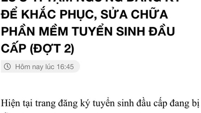 កំហុសប្រព័ន្ធចូលរៀននៅសាលាបឋមសិក្សា ខណ្ឌទី 1 (HCMC) ពន្យាពេលថ្ងៃចុះឈ្មោះ