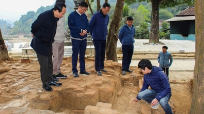 Antike Pagode bei archäologischer Ausgrabung des Muong Luan-Turms entdeckt