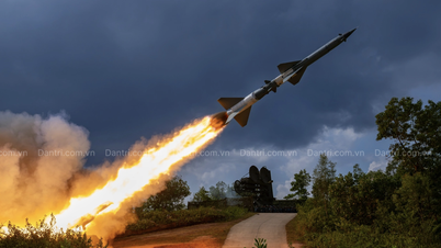 SAM-2 missile fired to destroy UAV in air defense exercise