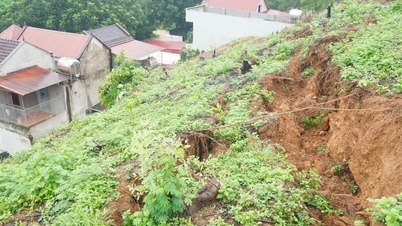 Thanh Hoa: Ba Dan Hill cracked open, authorities urgently evacuated about 70 people