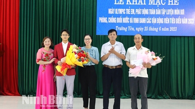 Trường Yên vinh danh các vận động viên tiêu biểu