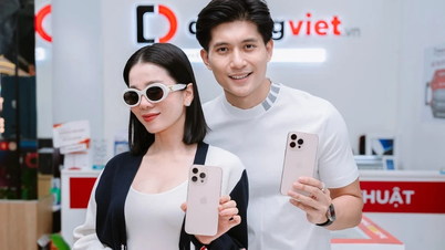 Le Quyen "ton-sur-ton" ជាមួយ Lam Bao Chau ដើម្បីទៅទិញទូរស័ព្ទ iPhone 16