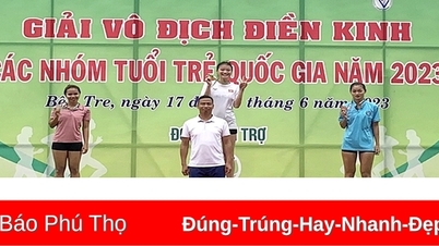 Phú Thọ giành hai Huy chương Vàng tại Giải Vô địch Điền kinh nhóm tuổi trẻ Quốc gia