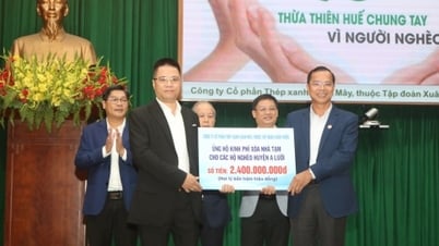 Thien Thien Hue អំពាវនាវរកជំនួយហិរញ្ញវត្ថុដើម្បីលុបបំបាត់ផ្ទះបណ្តោះអាសន្នសម្រាប់គ្រួសារក្រីក្រនៅស្រុកភ្នំ A Luoi