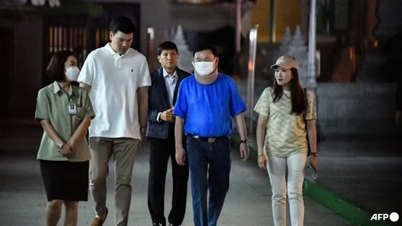 Former Thai Prime Minister Thaksin makes first public appearance since release