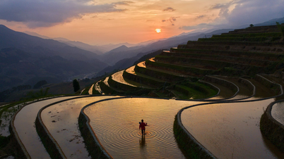 'Unreal' scene in Mu Cang Chai during flood season
