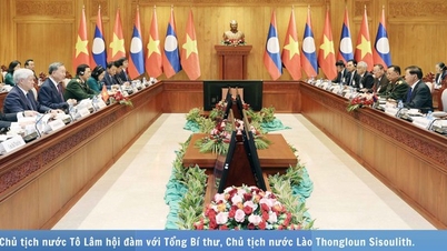 ប្រធានរដ្ឋ To Lam ជួបពិភាក្សាជាមួយអគ្គលេខាធិការ និងប្រធានាធិបតីឡាវ