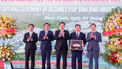 ប្រធានរដ្ឋសភា លោក Vuong Dinh Hue ចូលរួមពិធីសម្ពោធសួនឧស្សាហកម្មតម្លៃ ៧.៥០០ពាន់លានដុង នៅទីក្រុង Binh Dinh