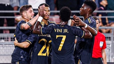Vinicius scores the decisive goal to help Real beat AC Milan