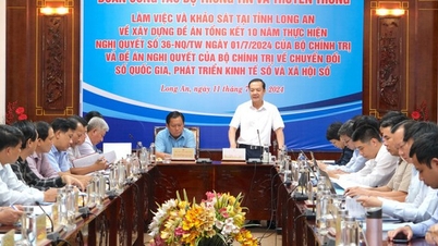 Thứ trưởng Bộ TT&TT Phạm Đức Long làm việc, khảo sát tại tỉnh Long An
