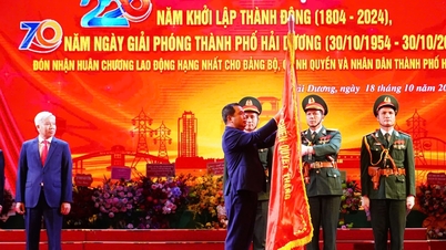 ទីក្រុង Hai Duong ទទួលបានមេដាយការងារថ្នាក់ទី១