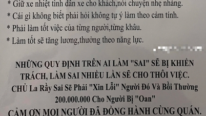 La verdad sobre las reglas del dueño del restaurante Pho es que debe pagar 200 millones de VND si culpa injustamente a sus empleados.