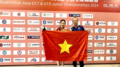 Nguyen Thi Thu Huyen won silver medal at the 2024 Asian Youth Badminton Championship